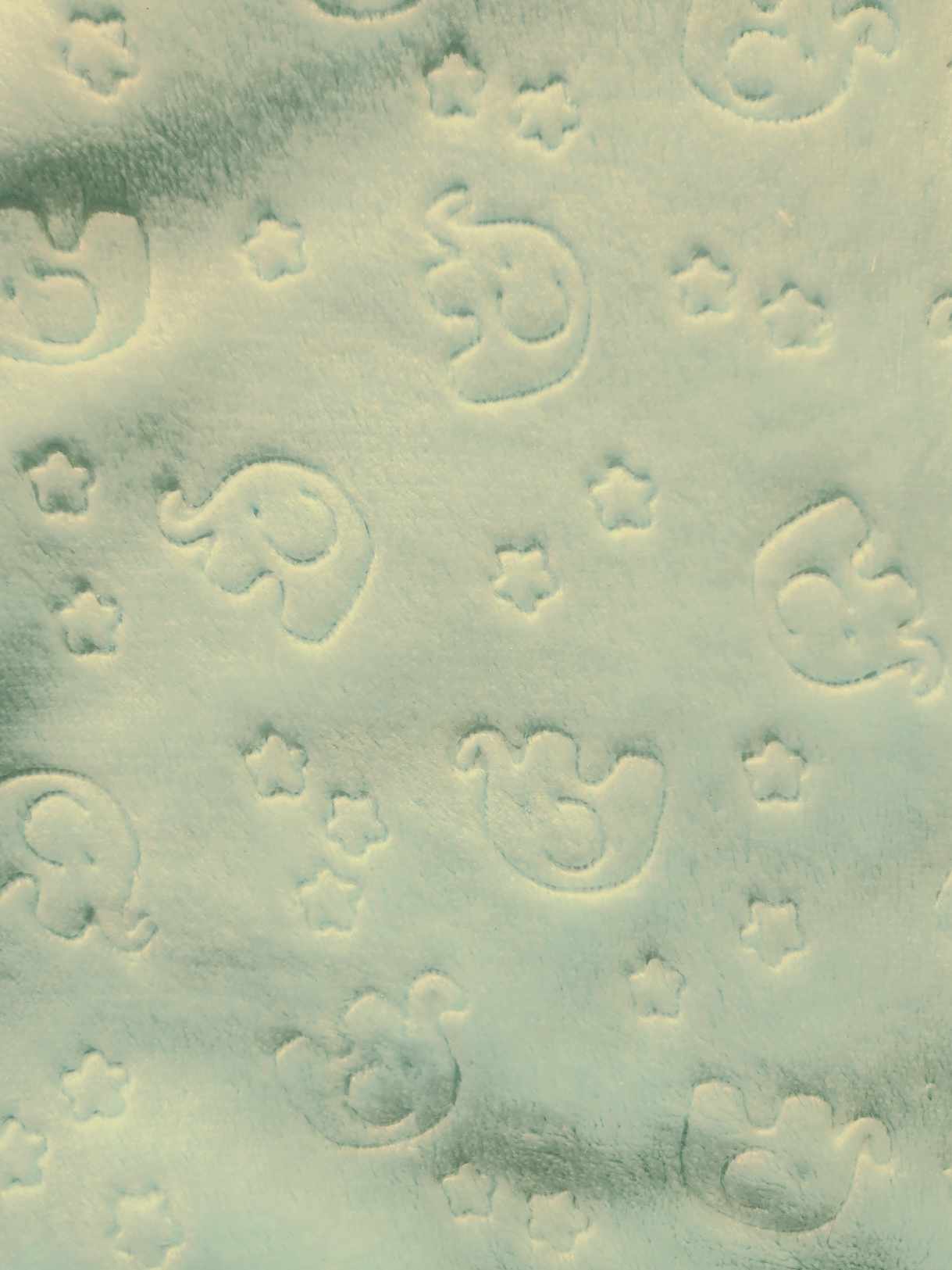 Pantoufles Minky motifs- BÉBÉ (Éléphant turquoise)