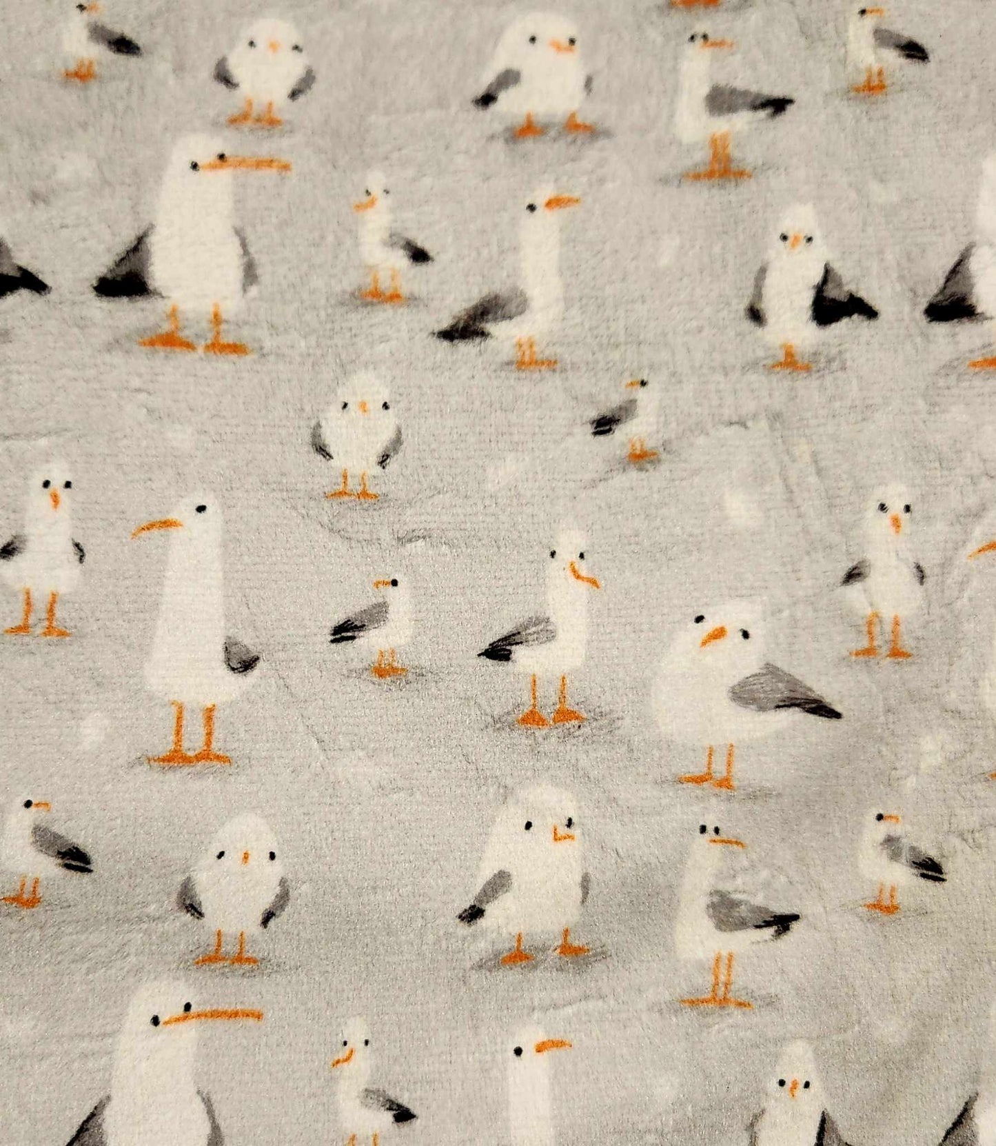 Pantoufles Minky ADULTE- (Mouettes)