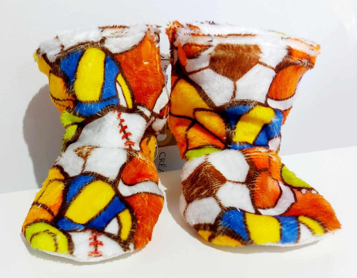 Pantoufles Minky Motifs- BÉBÉ (Sports)