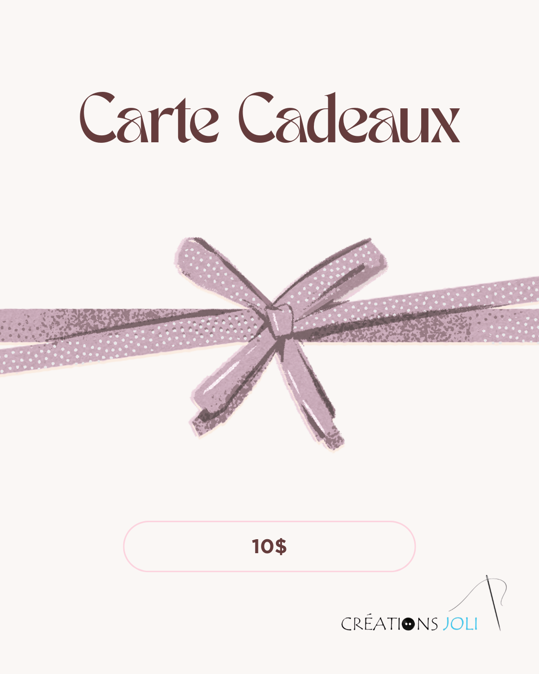 Carte-Cadeau Créations Joli
