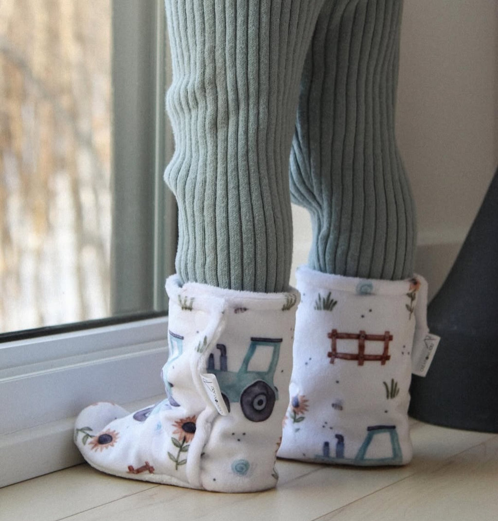 Pantoufles minky motifs (divers) – Enfant