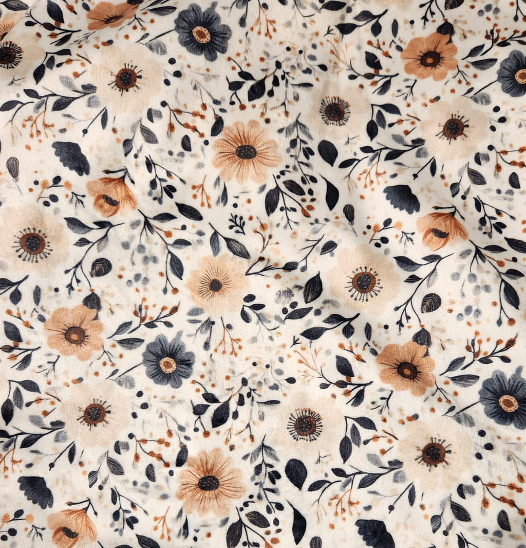 Mitaines minky motifs (floraux) – Bébé