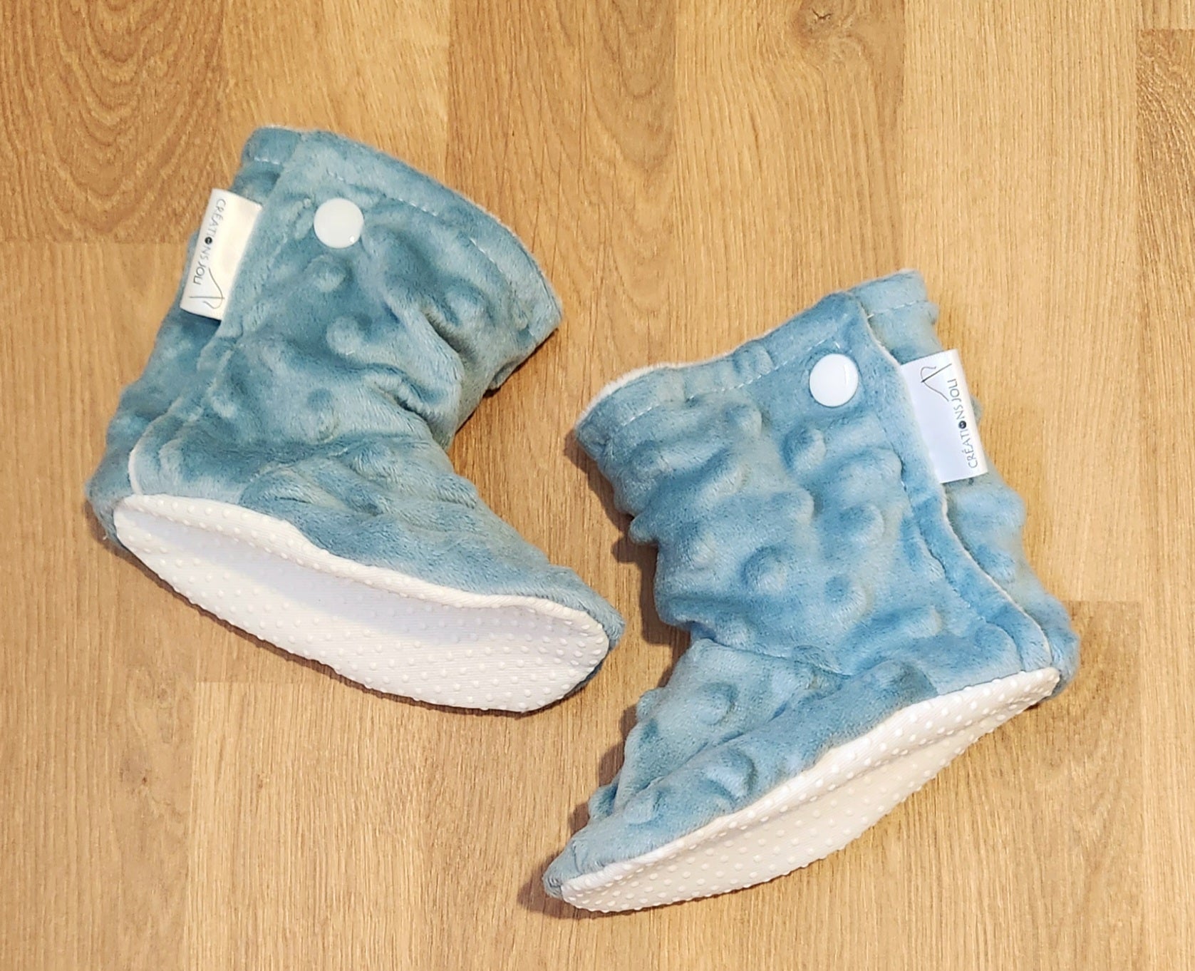 Pantoufles minky uni – Bébé