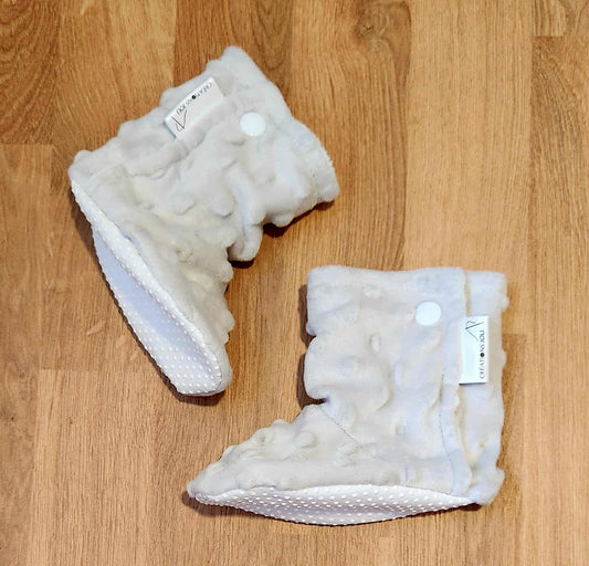 Pantoufles minky uni- ENFANT (gris pâle)