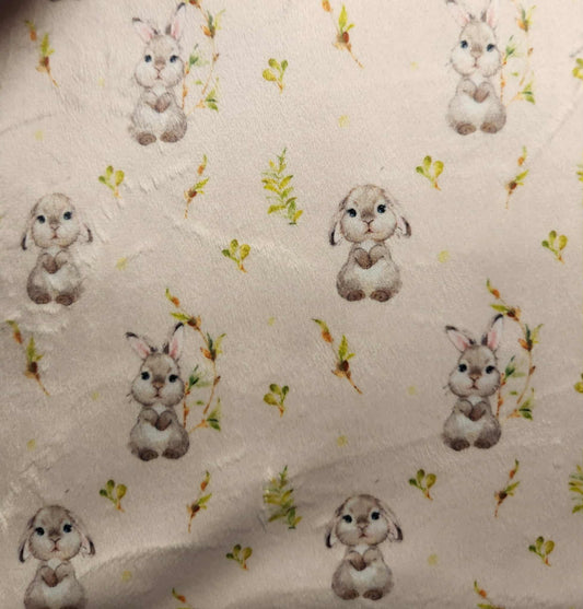 Pantoufles minky- ENFANTS (Lapins)