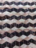 Pantoufles minky motifs- ENFANT (Motif rose/noir)
