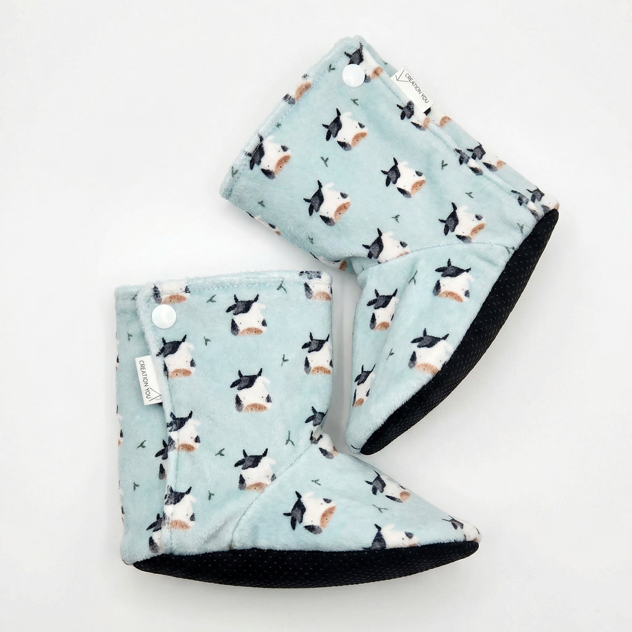 Pantoufles minky motifs (animaux) – Bébé