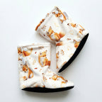 Pantoufles minky motifs (animaux) – Bébé