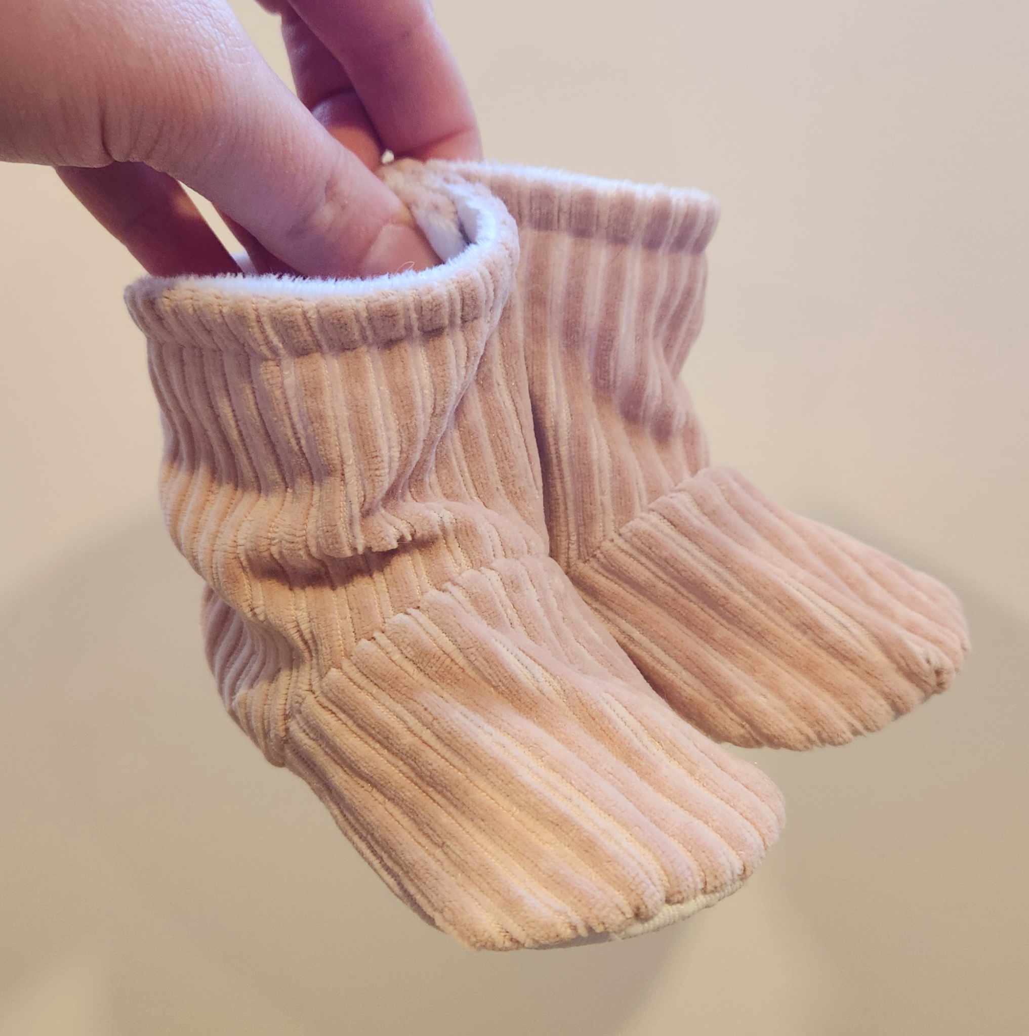 Pantoufles jersey corduroy – Bébé