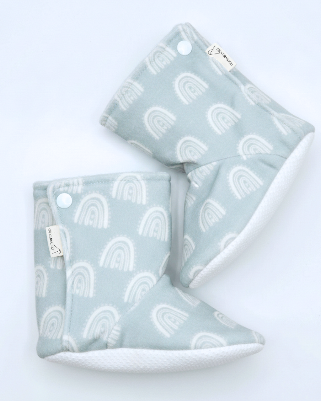 Pantoufles minky motifs (floraux) – Bébé