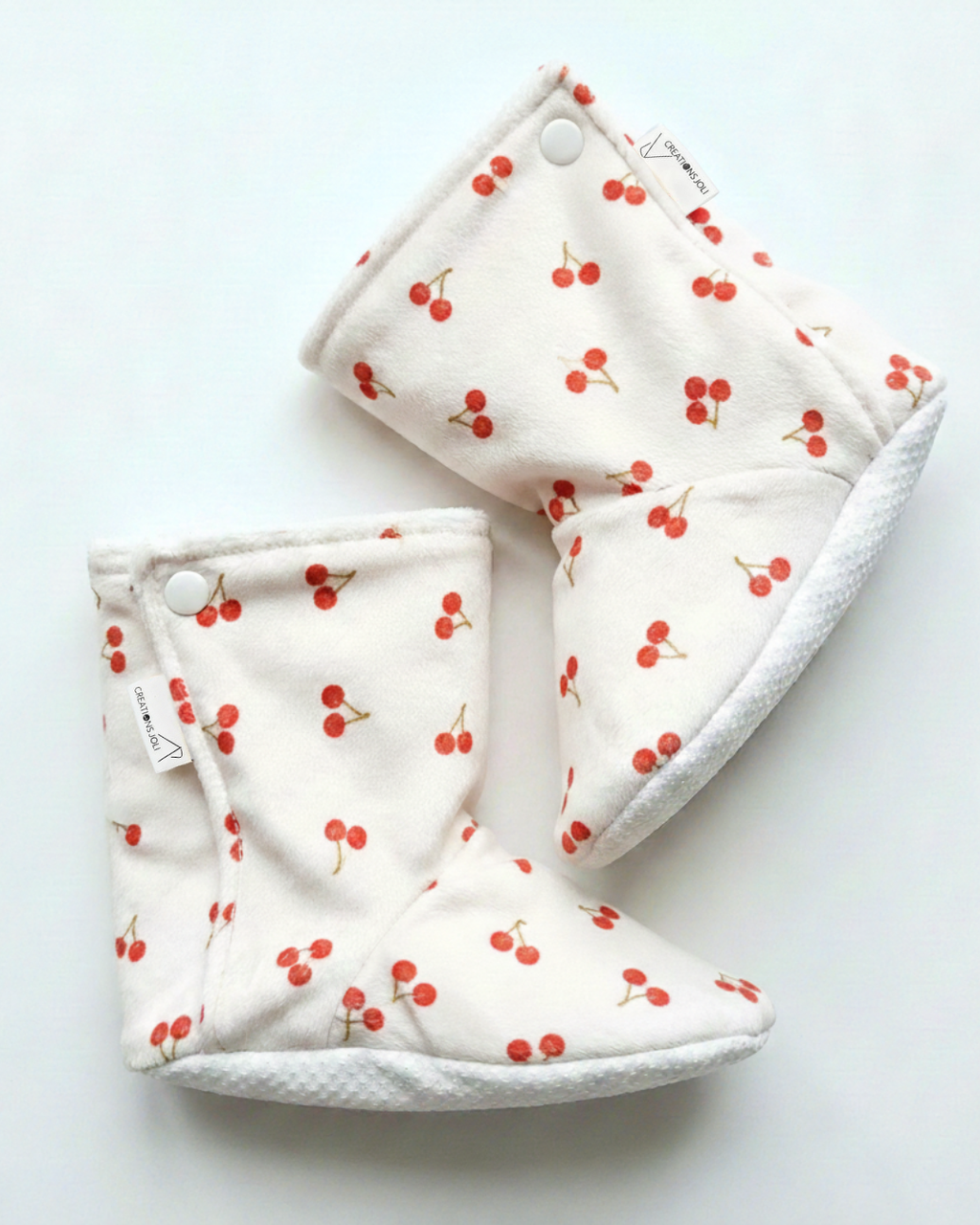 Pantoufles minky motifs (nourriture) – Enfant