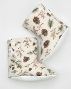 Pantoufles minky motifs (floraux) – Bébé