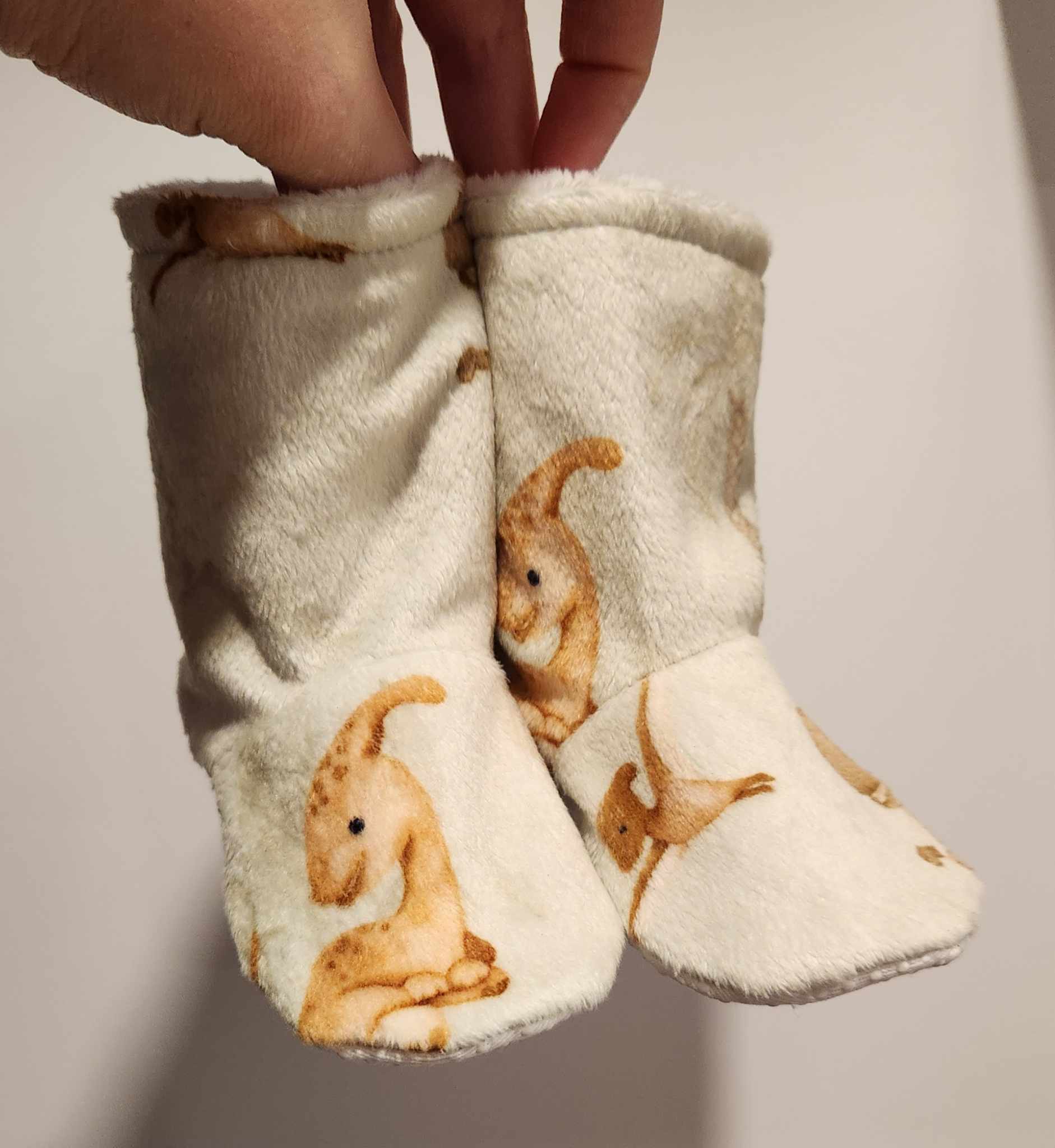 Pantoufles minky motifs (animaux) – Bébé