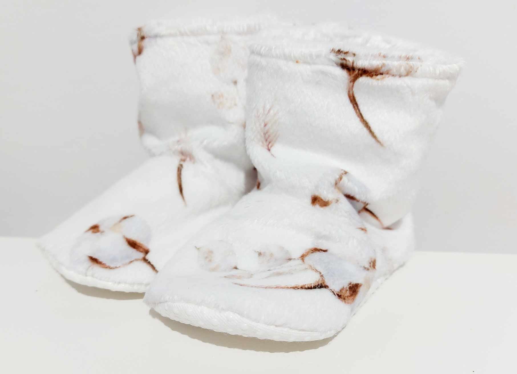 Pantoufles minky motifs (floraux) – Adulte