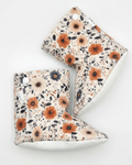 Pantoufles minky motifs (floraux) – Enfants
