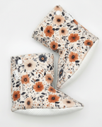 Pantoufles minky motifs (floraux) – Bébé