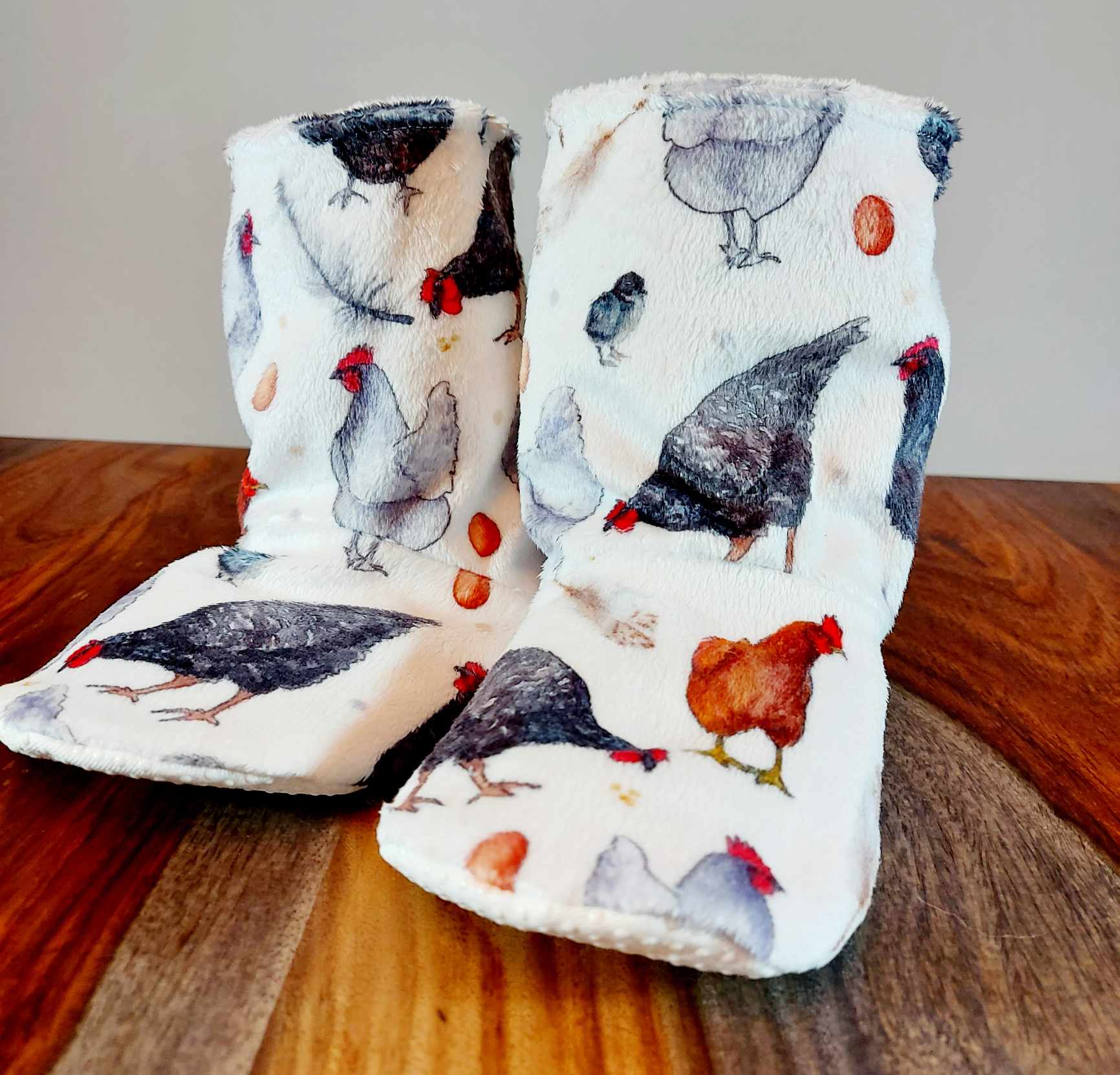 Pantoufles minky motifs (animaux) – Bébé