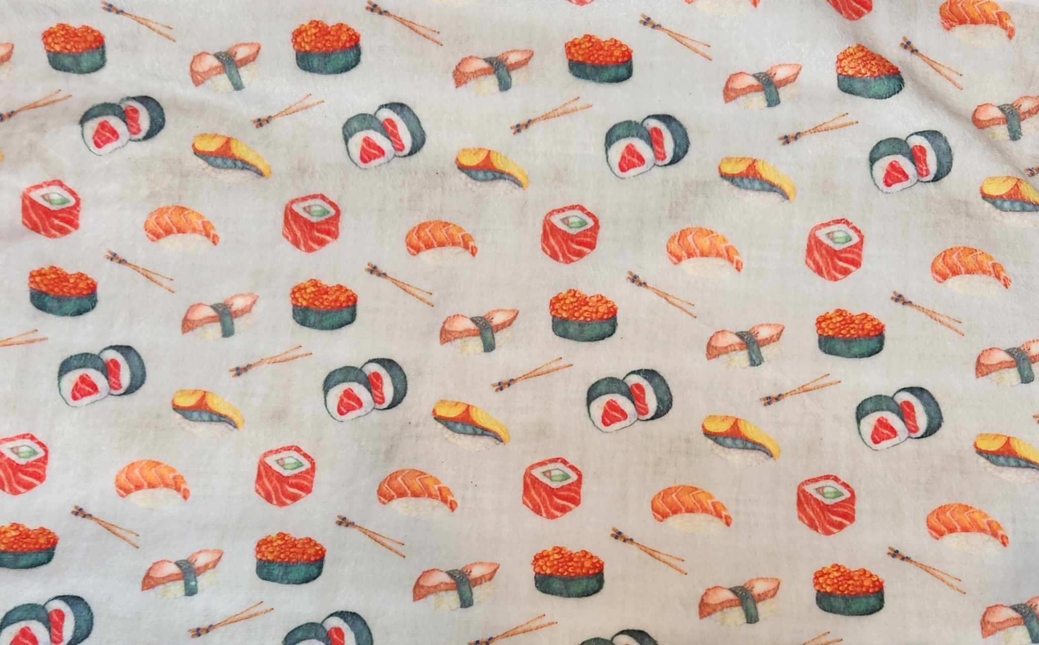 Pantoufles minky motifs (nourriture) – Adulte