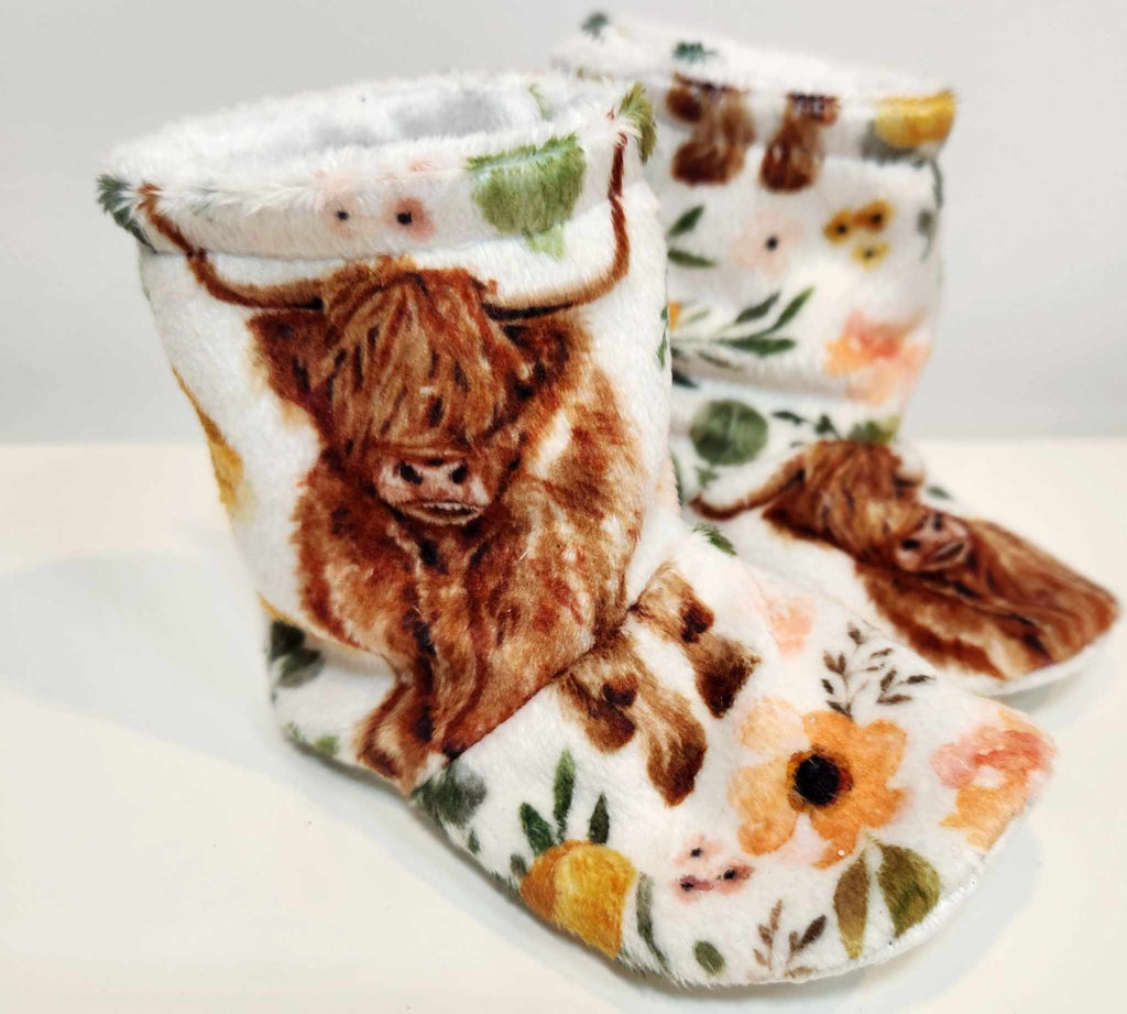 Pantoufles minky motifs (animaux) – Bébé