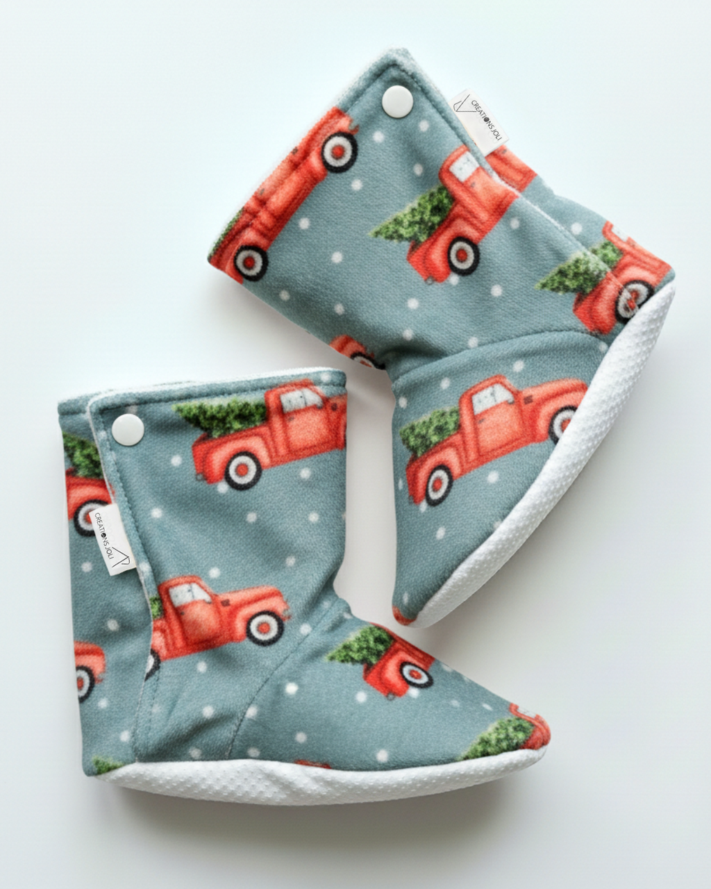Pantoufles minky motifs (divers) – Bébé