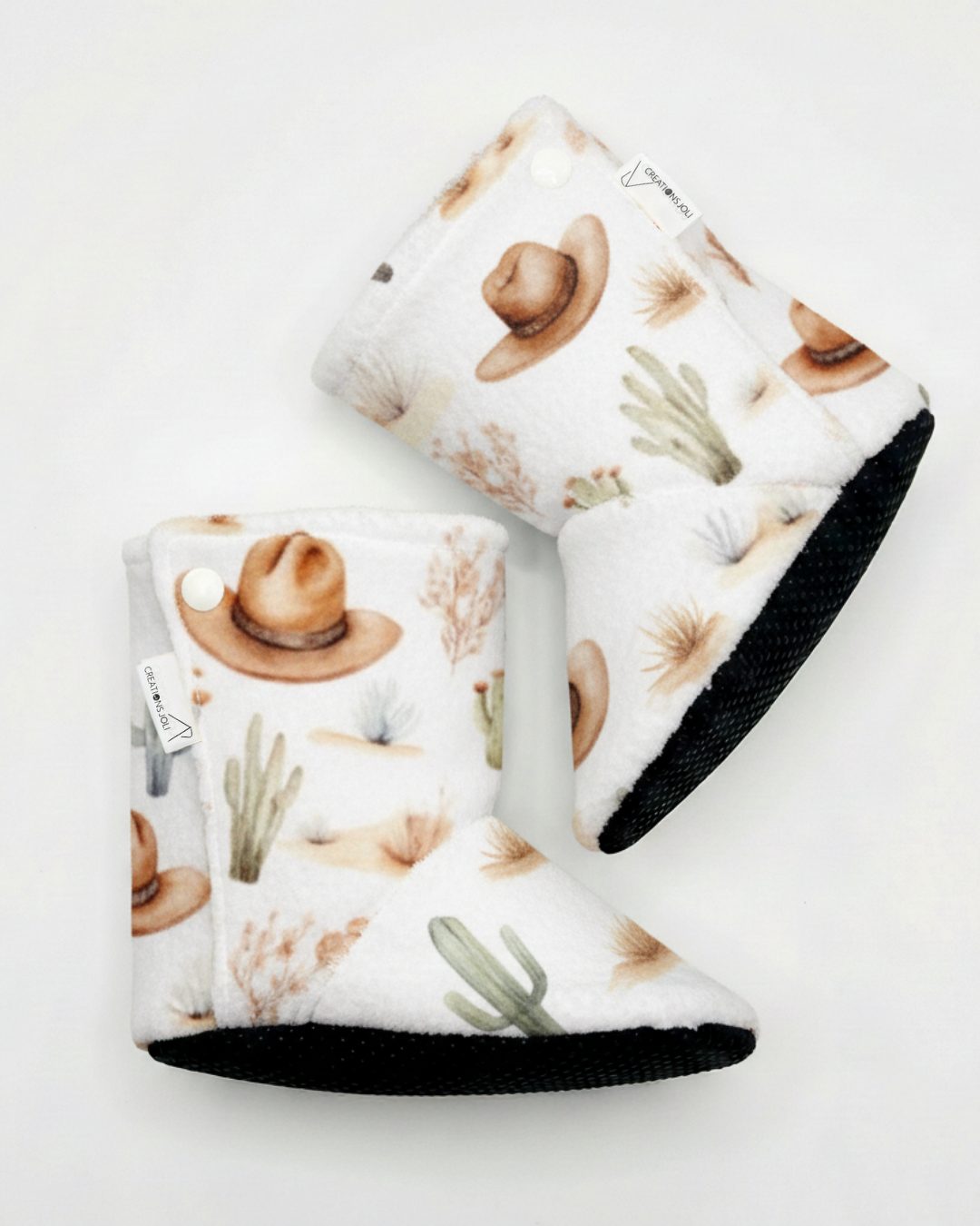 Pantoufles minky motifs (divers) – Bébé