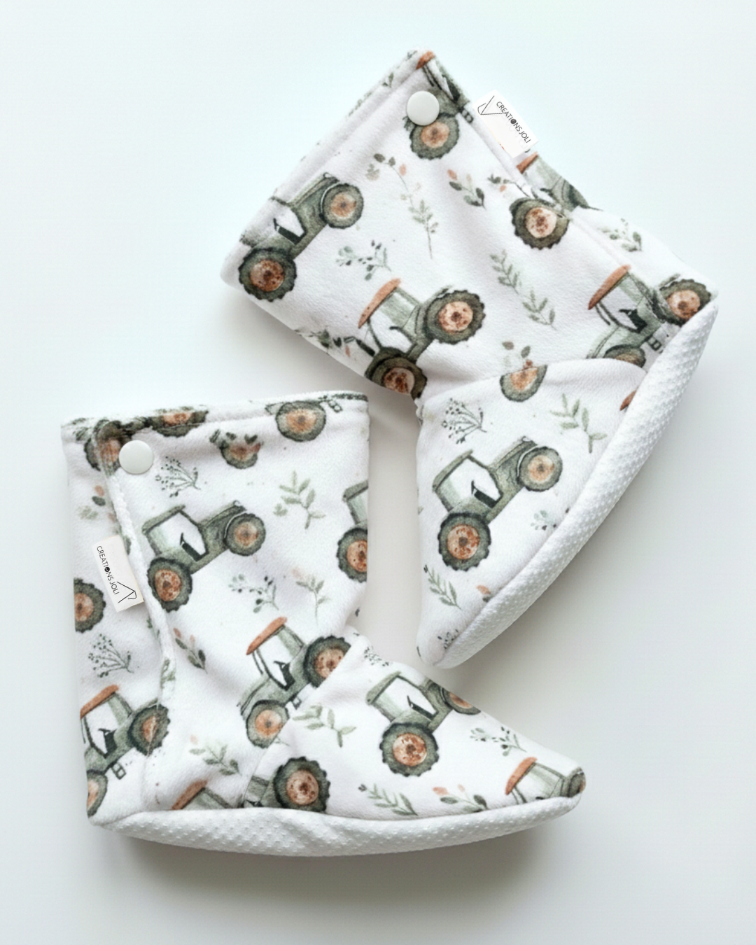 Pantoufles minky motifs (divers) – Bébé