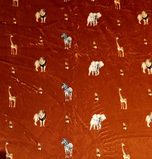 Pantoufles Minky Motifs- BÉBÉ (Safari)