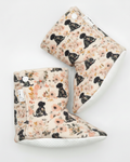 Pantoufles minky motifs (animaux) – Enfants